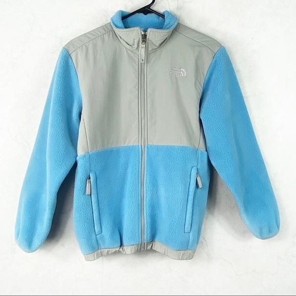 [The North Face] Kids Blue Denali Jacket - Picture 1 of 3